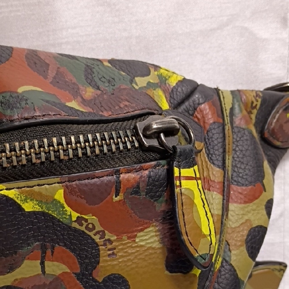 COACH Leatherware Camo Belt Bag Crossbody Bag‎ Urban Streetwear Fanny Pack6 - Picture 3 of 12